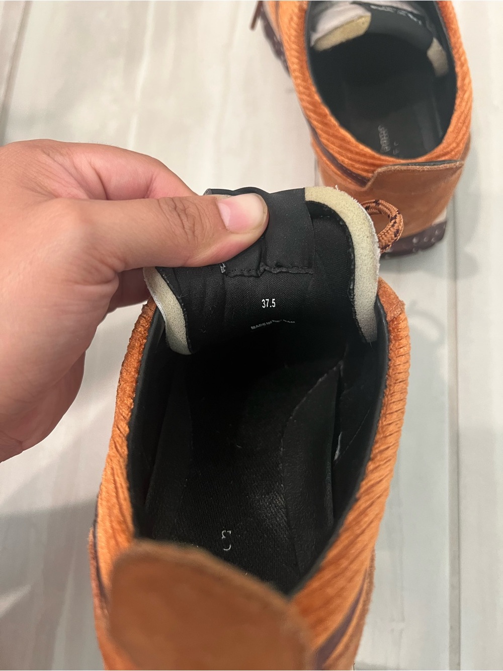rag & bone Women's Brown Corduroy Lace-Up Sneakers - Picture 7 of 8